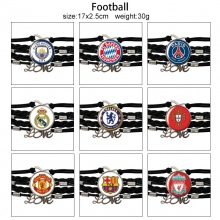 Football Arsenal Barcelona braided gemstone bracelet hand chain