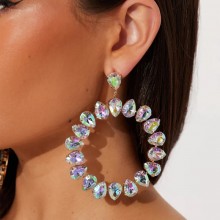 Stonefans Water Drops Dangle Rhinestones Earrings