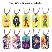 Panty & Stocking with Garterbelt dog tag milit...