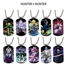 Hunter x Hunter anime dog tag military army neckla...