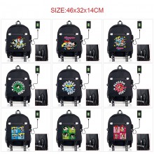 The Powerpuff Girls USB charging laptop backpack school bags
