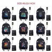 Zootopia USB charging laptop backpack school bags