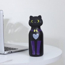 Black Cat Shaped Insulated Vaccum Water Bottle Kettle