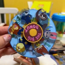 Zootopia anime acrylic Magnetic Rotating Refrigerator Magnets