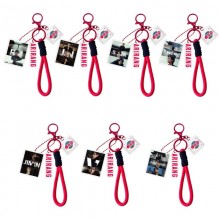 BTS BT21 star acrylic key chains