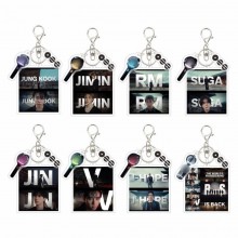 BTS BT21 star acrylic key chains