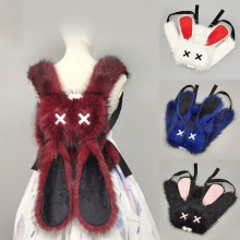 Lolita Girl Bunny Ear Furry Cute Backpack Rabbit Bags