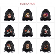 Fatal Fury game drawstring backpack bag