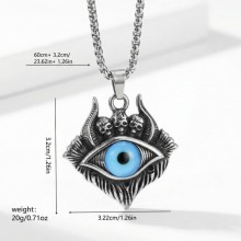Hip Hop Rock Evil Eye Pendant Necklace