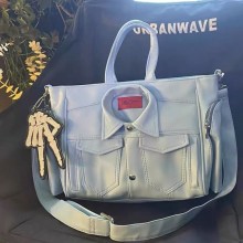 Mat Jenin Vintage Blue Jacket Novelty Tote Shoulde...