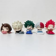 5pcs/set 6cm My Hero Academia sleeping anime figur...