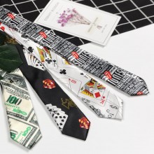 5cm Dollar Poker Print Tie Colorful Magician Neckt...