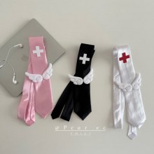 Adjustable JK Tie with Wing School Uniform Dark Necktie