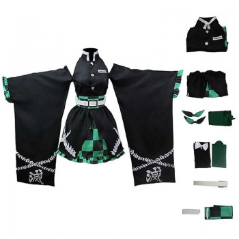 Demon Slayer Kamado Tanjirou cosplay costume kimono dress