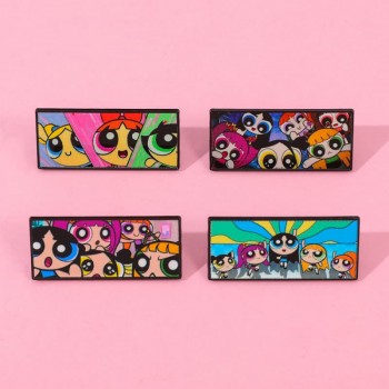 The Powerpuff Girls‌ Alloy Enamel Badges Brooch Pins