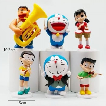 6pcs/set 10.3cm Doraemon Symphony anime figures(OPP bag)