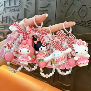 Original Sanrio Melody kitty Kuromi anime figure doll key chains