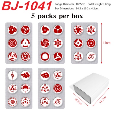 5packs/box Naruto Mini Capsule Badge Brooch Beans