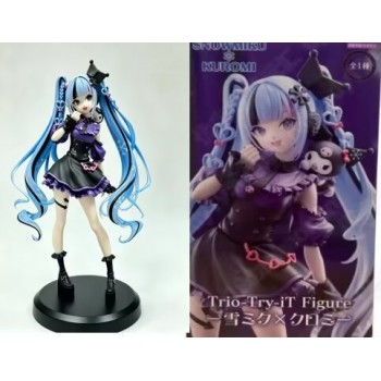 21cm Hatsune Miku Snow Miku x Kuromi Anime Figure