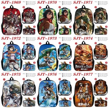 Attack on Titan nylon backpack bag shoulder pencil case
