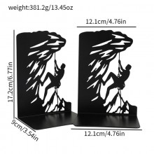 Outdoor mountaineering theme metal bookshelf bookends for shelves