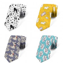 Funny Cartoon Dog Art Print Tie Necktie