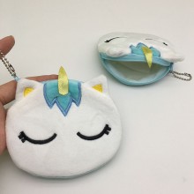 11cm Unicorn anime plush wallet coin purse