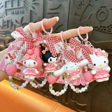 Original Sanrio Melody kitty Kuromi anime figure doll key chains