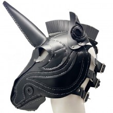 Steampunk style unicorn horse-face PU mask