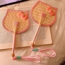Hello Kitty Mini Handmade Woven Fans