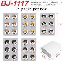 5packs/box Attack on Titan Mini Capsule Badge Broo...