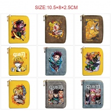 Demon Slayer Zipper Short Wallet Card Holder Pack
