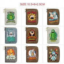 Rick and Morty Zipper Short Wallet Card Holder Pac...
