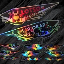 2pairs Pokemon Pikachu Car Motorcycle Laser Waterproof Stickers
