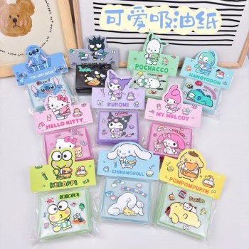 Sanrio Melody kitty Cinnamoroll Kuromi Face Oil Blotting Papers