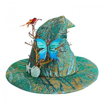 Halloween Cosplay Gothic Butterfly Accent Witch Hat