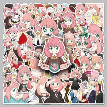 50pcs SPY x FAMILY anime waterproof stickers set
