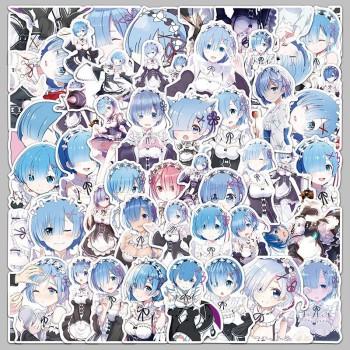 50pcs Re:Life in a different world from zero rem waterproof stickers set