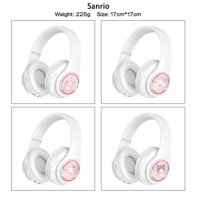 Sanrio Melody kitty Cinnamoroll Kuromi wireless bluetooth stereo support card earphone headphones