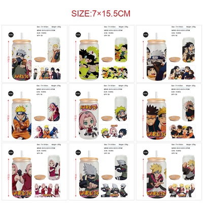 Naruto anime frosted glass cups 350ml/450ml