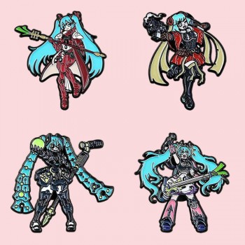 Hatsune Miku Alloy Enamel Badges Brooch Pins