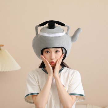 Funny Kettle Style Plush Hat Headgear