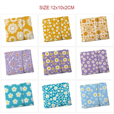 The flower anime snap wallet buckle purse