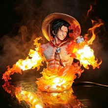14cm One Piece Ace half body figure(can lightable)
