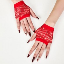 Party Short Diamond Inlaid Half Finger Gloves