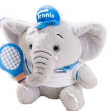 23cm Badminton Elephant anime plush doll