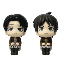 10cm Attack on Titan Eren Jaeger Levi Ackerman figure