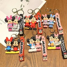 Mickey Mouse Minnie anime figures doll key chains