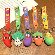 Simulated carrots corn cabbage figures doll key chains