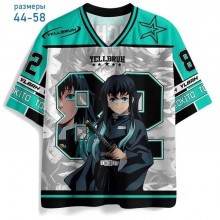 Demon Slayer Soccer Short Sleeve Printed T-Shirt